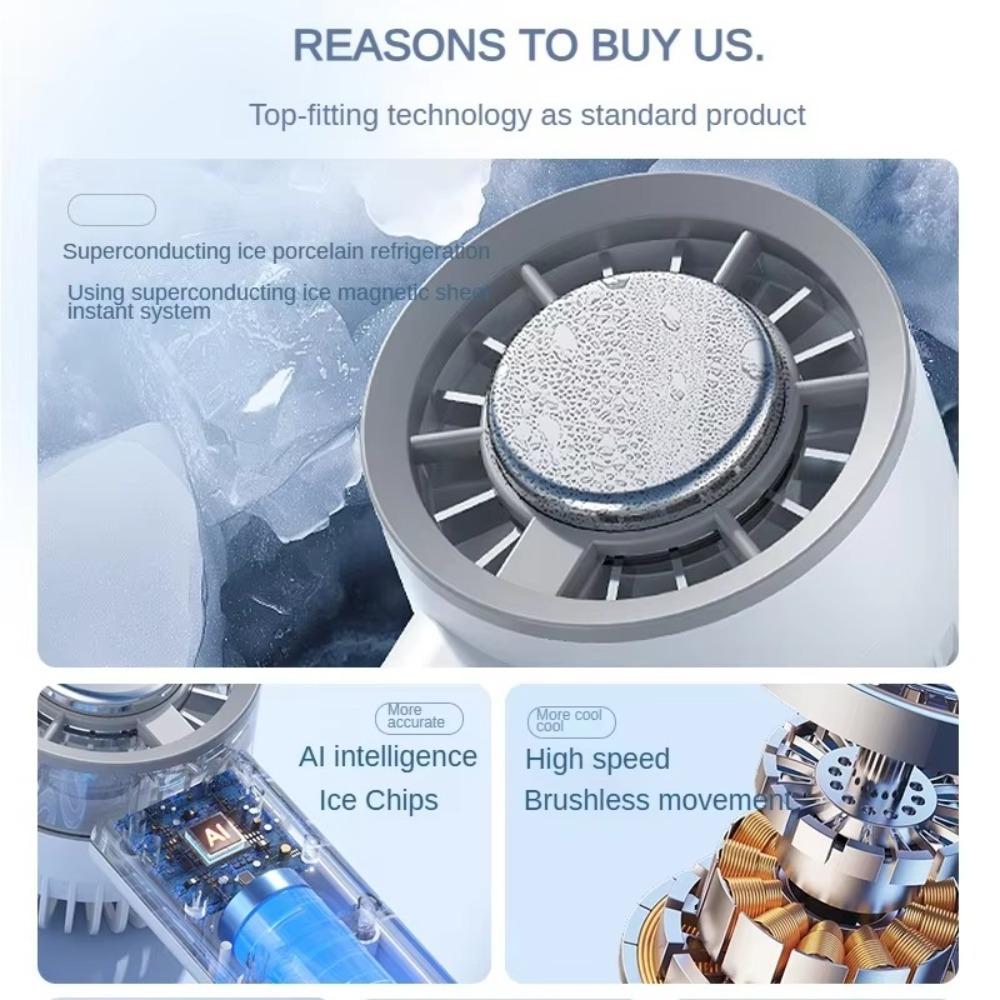 1 Seconds Instant Cooling Turbo Fan Foldable Electric Fan Handheld Cooling Fan Outdoor Camping