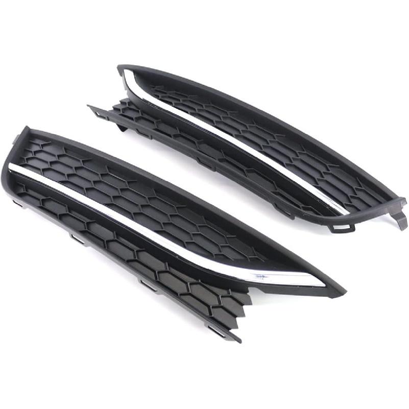 Compatible For VW Passat 2012-2015 Fog Light Grille Without Hole Chrome Trim Cover Grill(Left)