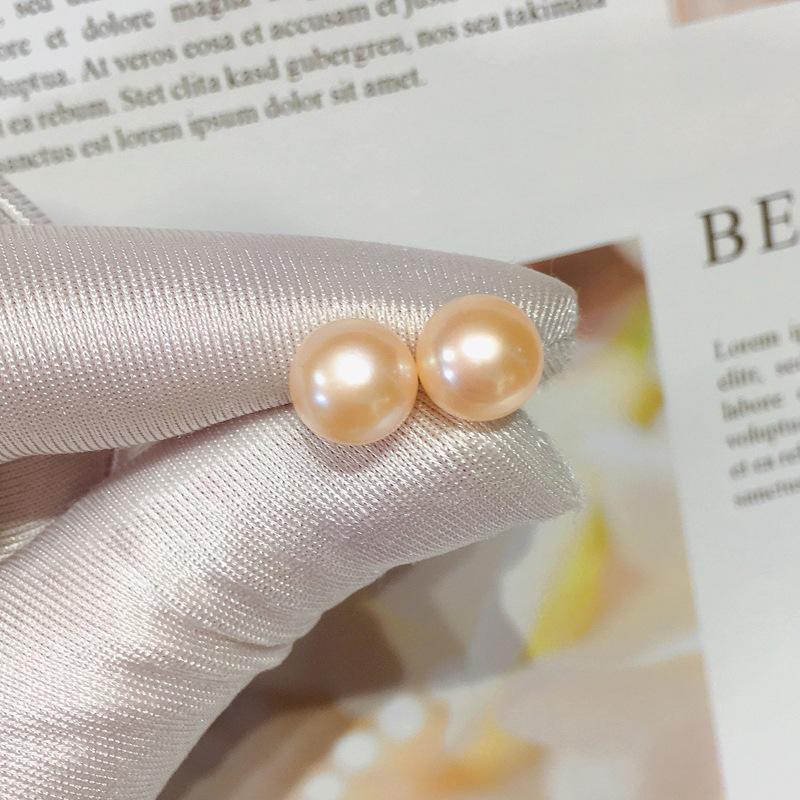 Orecchini a lobo eleganti con piccole perle d'acqua dolce naturali bianche ad alta luminosità per donna in argento sterling S925 Ipoallergenici