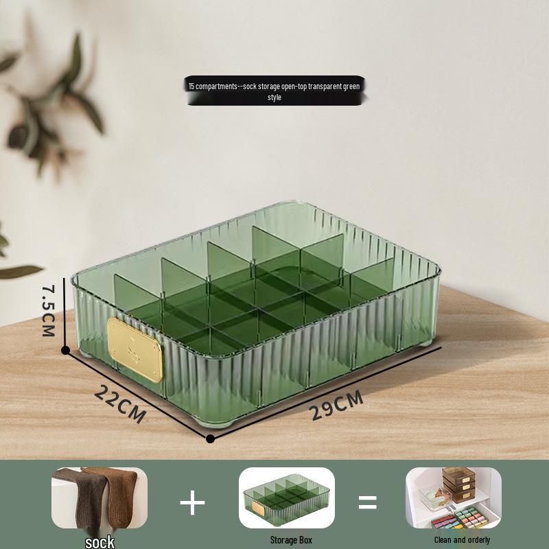 Multifunctional Plastic Underwear Storage Box with Lid – Organizer for Bras, Socks, and Underpants