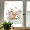 Ostern Aquarell Cartoon Hase Blume Statisch Haftend UV Fensteraufkleber Selbstklebend für Glasfen Heimdekoration