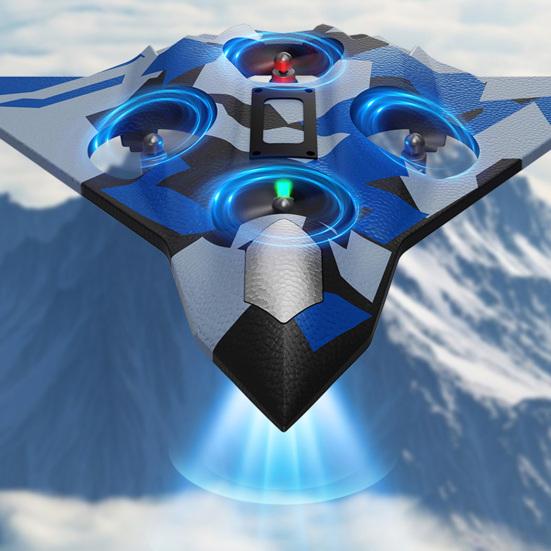 Remote Control Airplane Toy with LED Lights 360 Degrees Flip Mini Foam Fighter Jet Model Speeds
