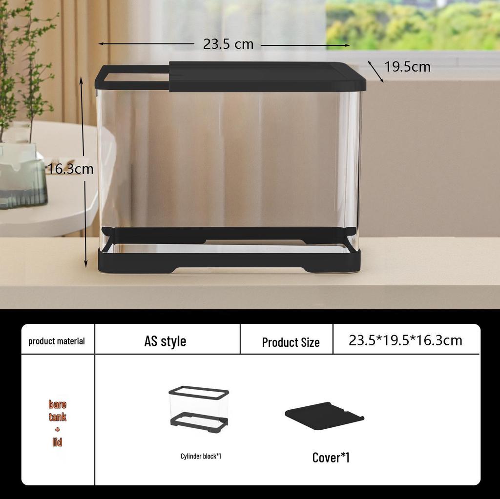 Versatile Desktop Turtle & Fish Aquarium with Basking Platform and Integrated Circulation System