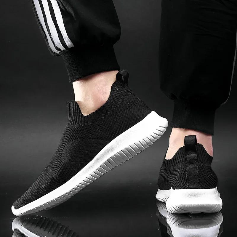 Modischer Sommer-Sportschuh für Herren Schuhe Sneaker Schwarz Laufschuhe Leicht Atmungsaktiv Trend Flach Lässig Leichtes Herrenschuhwerk