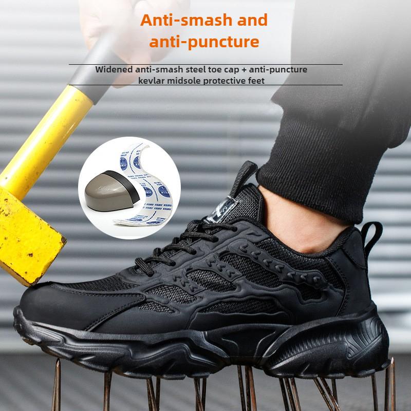 Ultra Light Safety Shoes White Iron Toe Breathable Work Sneakers For Women Non Slip Work Shoes Men Comfortable Safety Boots