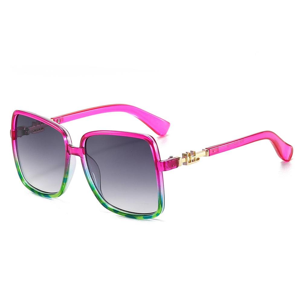 Large Frame Fashionable Sunglasses, Personalized Wine Glass Type Large Square Multi-Color Colorful Sunglasses