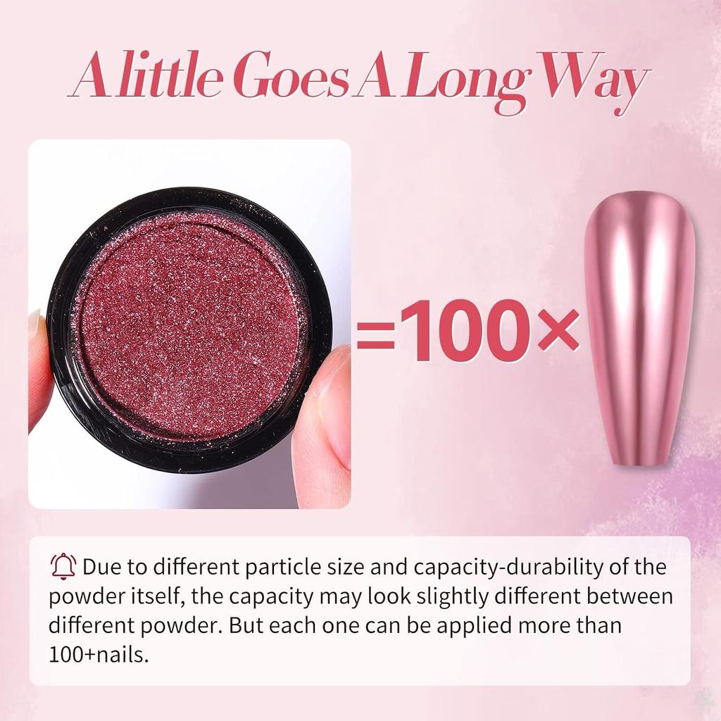 Chrome Nail Powder Metallic Mirror Powder Holographic Powder