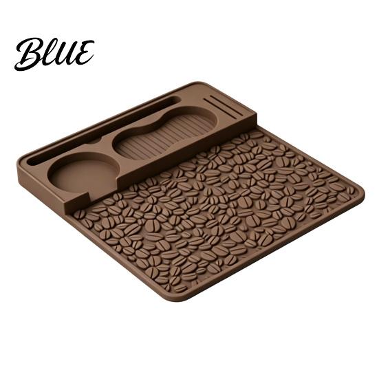 Barista Coffee Pressing Station Silicone Espresso Tamping Mat, Non-Slip Tamper Heat Base Resistant Pad for Home Accessories Easy Clean Mat