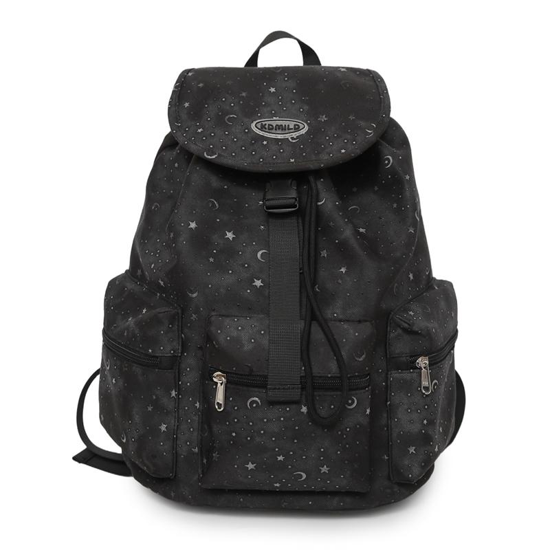 Star Print Women's Lightweight Travel Backpack Nylon Student Schoolbag