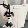 Niedlicher Schnauzer Leder Schlüsselanhänger Leder Schnauzer Schlüsselanhänger Anhänger Handgefertigt Hunde Liebhaber Essentieller Schlüsselring Schmuck