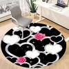 1pc Love Hearts Chair Carpet for Office, Indoor Non Slip Washable Polyester Fiber Carpet,