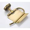 European Brushed Toilet Paper Holder Wall Mounted Space Saving Retros Gold Decorative Bathroom Accessories