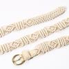 Adjust Pin Buckle Waist Belt Women Weaving Belt French Style Braided Belt Thin Waistband Vacation Dress Waist Rope
