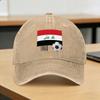 Iraq Flag Iraqi Soccer  Washed Baseball Cap  Stylish Sun Trucker Hat Spring UnisexTeens Outdoor Gym Baseball Caps