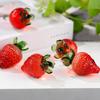 Crystal Strawberry Figurine Glass Fruit Miniature Statue Paperweight Ornament for Home Table Decors and Art Collectors