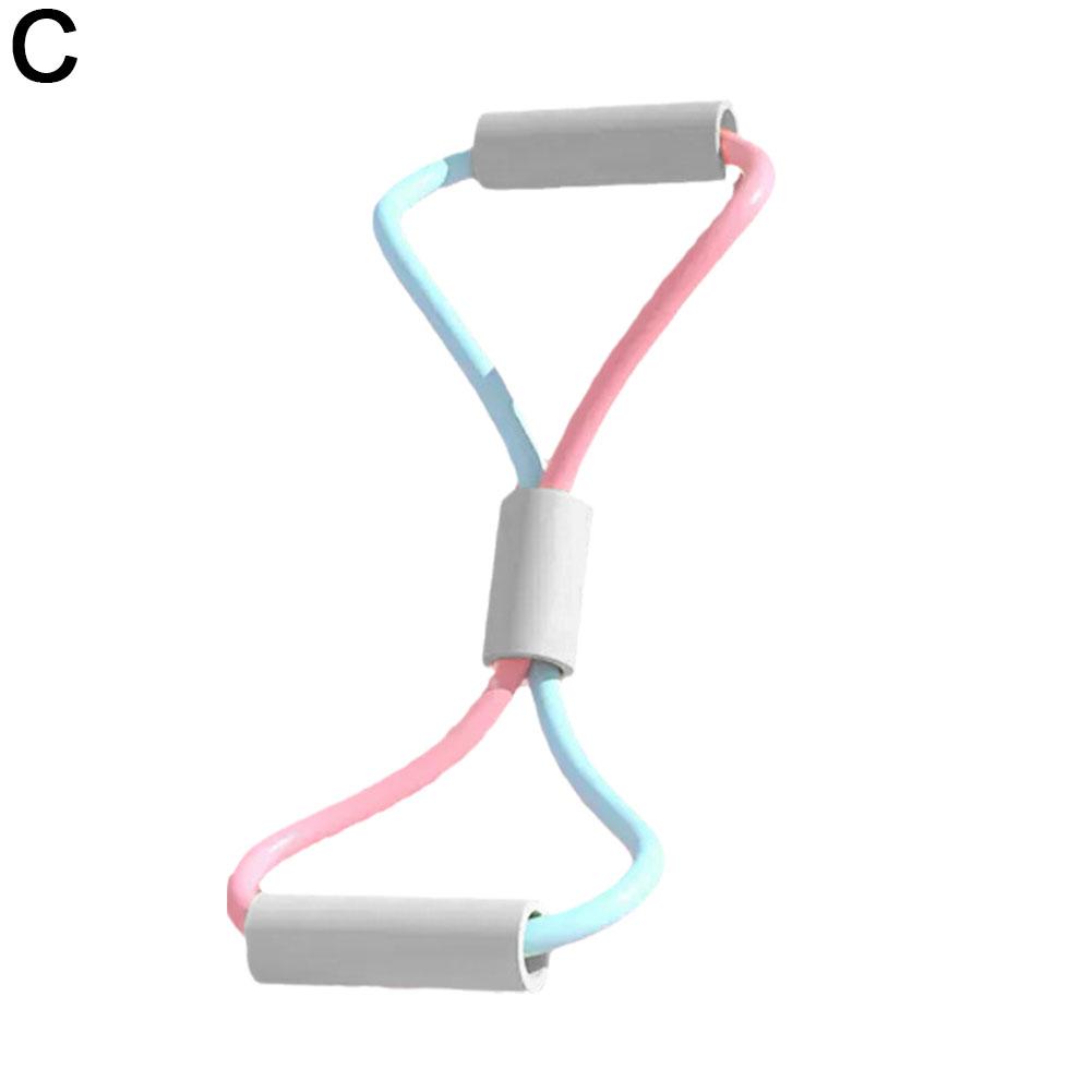 Resistance Bands Yoga 8 Word Tension Device Back Training Arm Open Fitness Rope Neck Exercise Stretch Equipment Belt Sil Practical Use