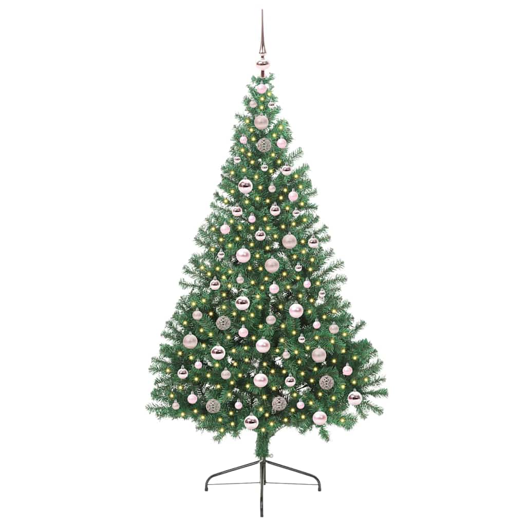 Artificial Pre lit Christmas Tree Green 210 cm PVC