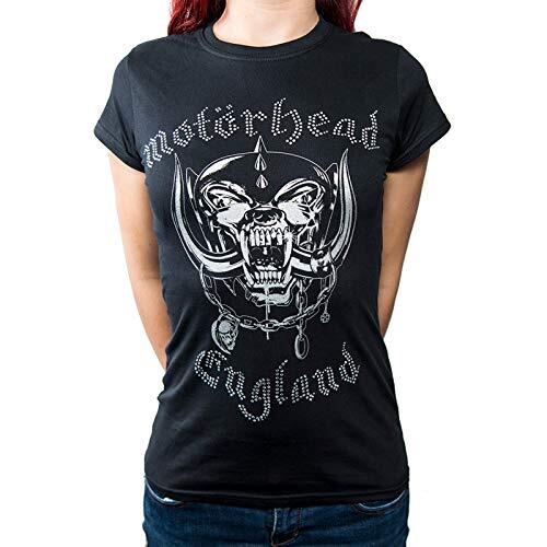 Band Monkey Motorhead Ladies Fashion Tshirt England With Rhinestone Application S