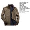Men Jacket Elastic Cuffs Stand Collar Long Sleeve Patchwork Color Reversible Jacket Coat with Pockets Casual Outwear