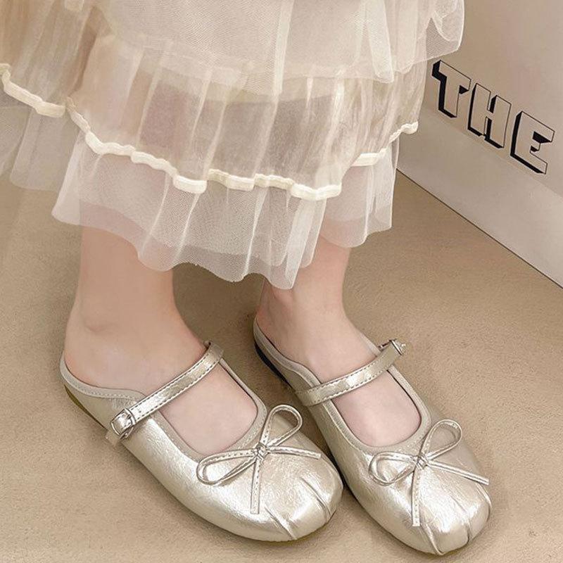 Märke trasig kod rea första lager kohud damskor mjuk sula inte trötta fötter enkelskor Mary Jane-skor inre höjdhöjande skor tofflor