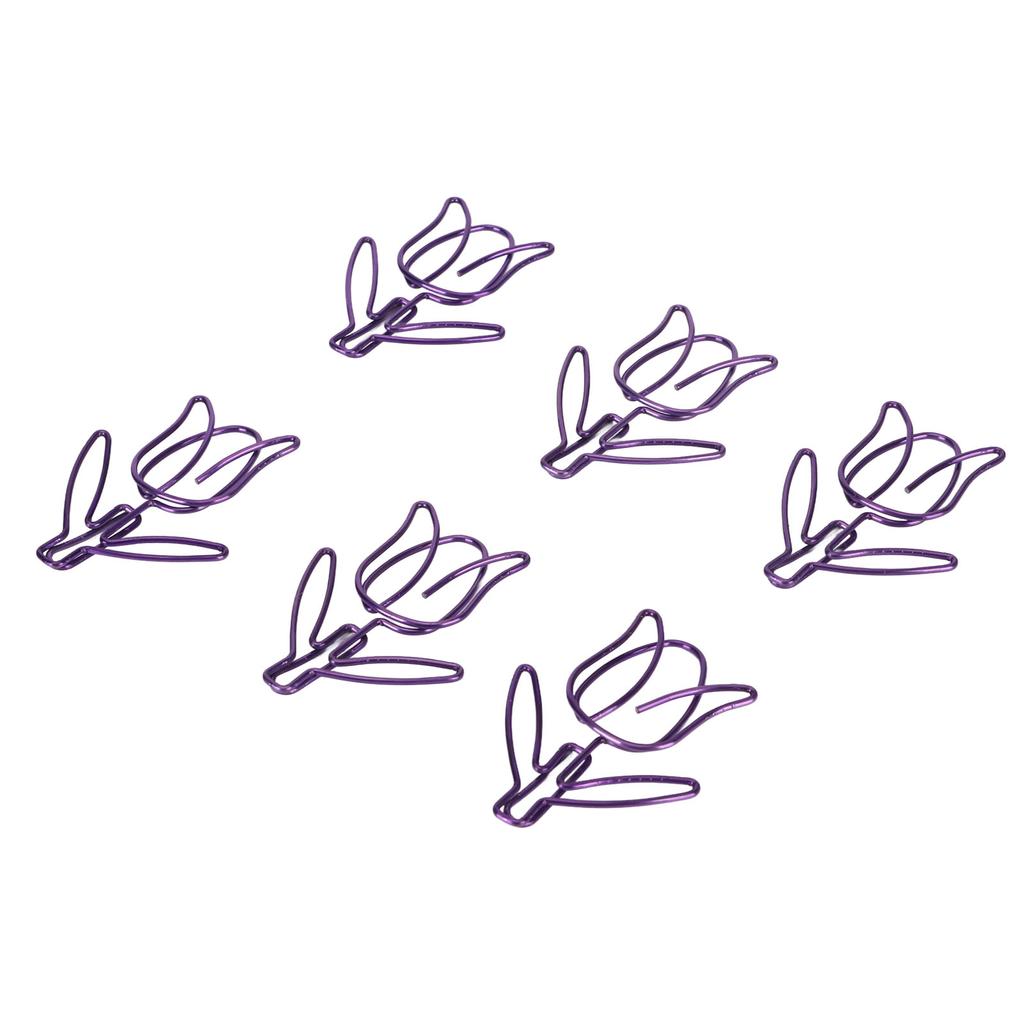 70Pcs Flower Paper Clips Cartoon  Flower Paper Clips Cute Flower Shape Paper Clips