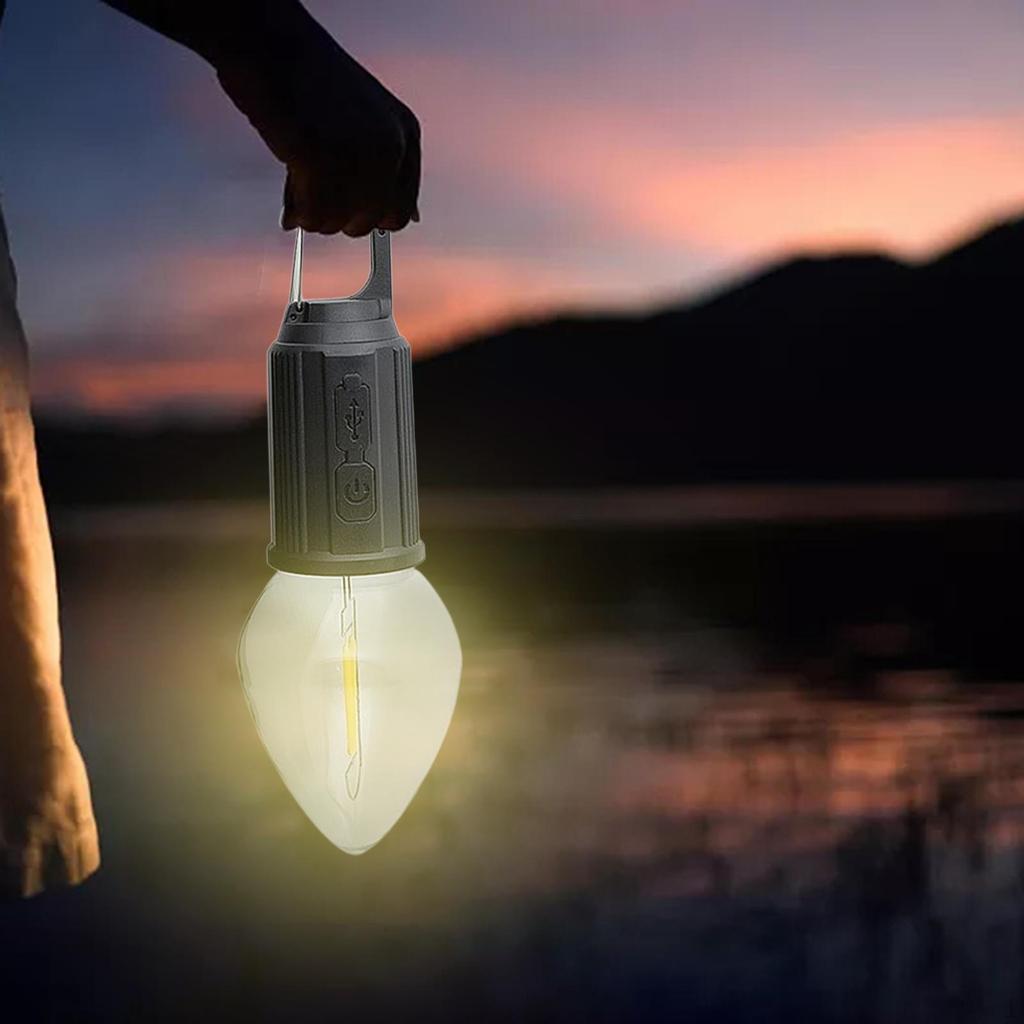 Outdoor Camping Lamp LED Mini Night Light Water Resistant USB Rechargeable Portable Lantern