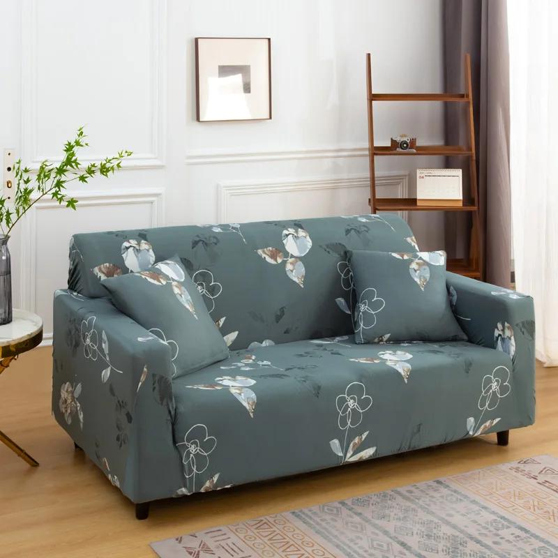 

LANMOLIFE напечатанный эластичный чехол для дивана, грязеотталкивающий чехол для дивана из спандекса, защитная мебель для спальни, офиса, гостиной, домашнего декора 1 Seater 90-140cm