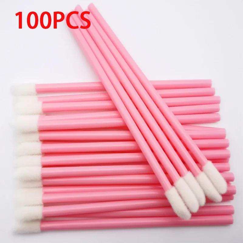 100Pcs Disposable Lip Brush Eyelash Extension Makeup Brushes Lash Extension Mascara Applicator Lipstick Wands Cosmetic Tools/.\