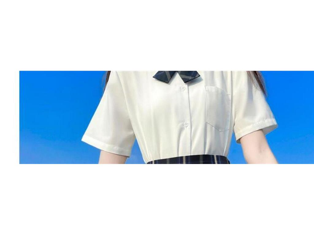Original JK Summer Short Sleeve Milk White Shirt - Versatile Japanese Uniform Top