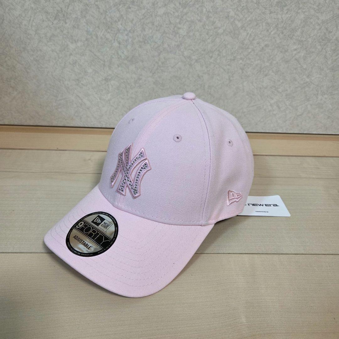 Used 9FORTY New York Yankees New Era Rhinestone Pink Cap