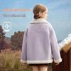 ASK JUNIOR Girls' Faux Suede Fleece-Lined Winter Jacket