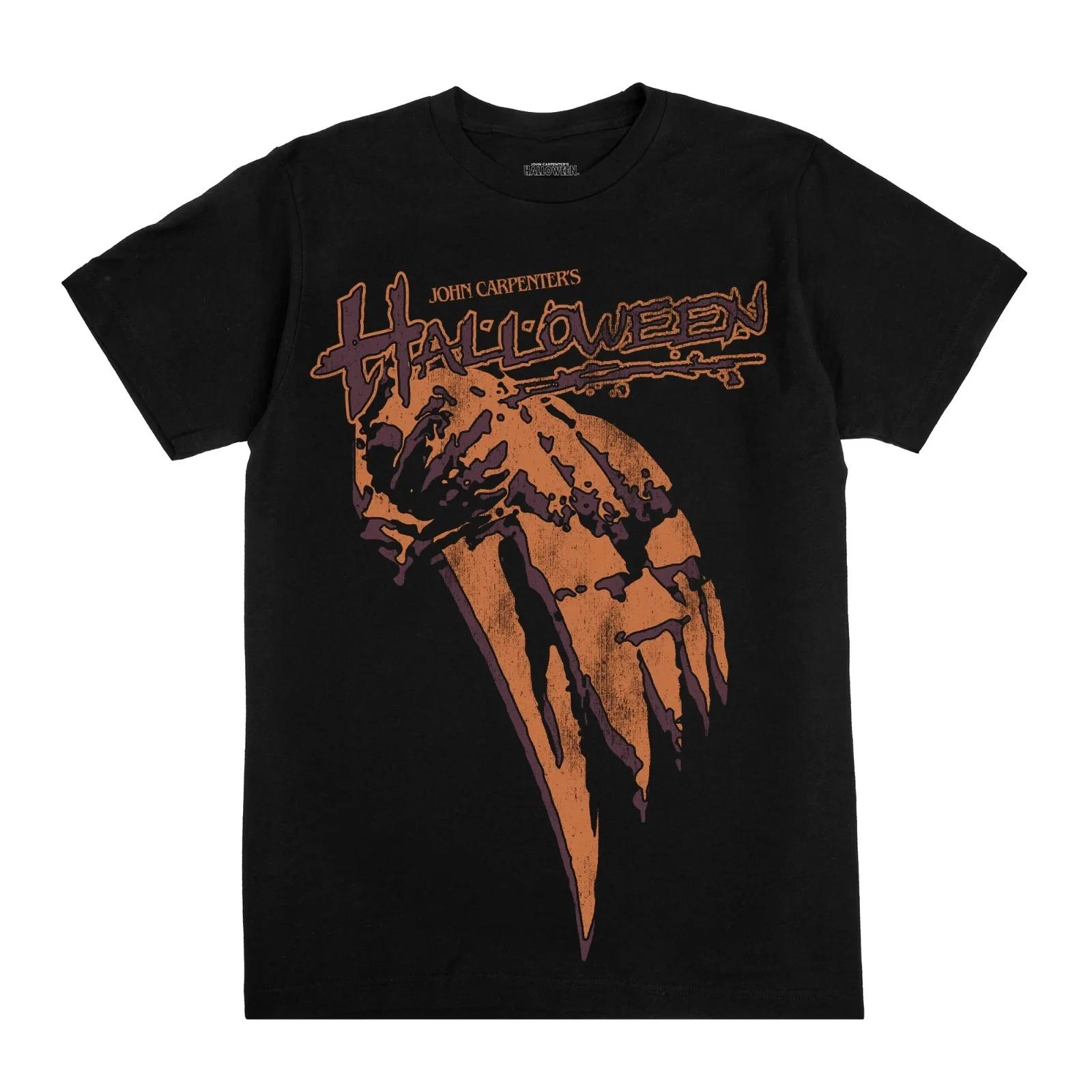

John Carpenter s Halloween Monochrome Poster Art Mens Black Shirt New Large 2XL