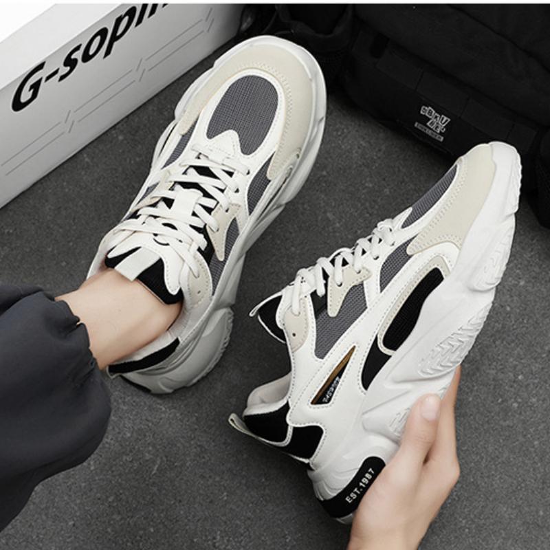 New Trend Men's Sneaker Platform Breathable Casual Shoes Mesh Lace Up Running Shoes Men Versatile Walking Shoe Zapatillas Hombre