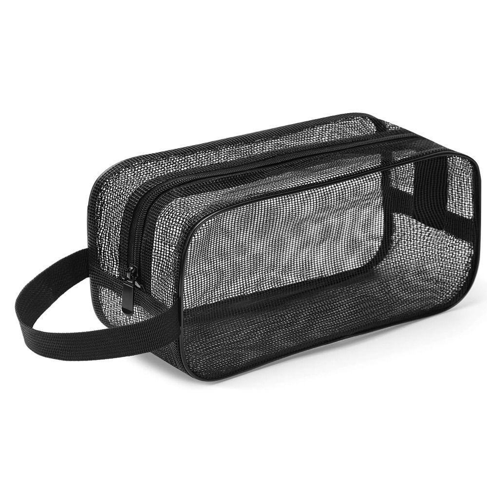 Easily Carry Mesh Shower Bag Quick Dry Cosmetic Organizer Case Lightweight Beach Pockets  Gym
