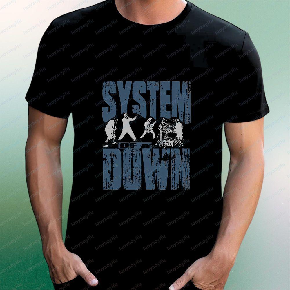 System of A Down Summer Trend Short-Sleeved Unisex's and WoUnisex's Universal Pattern Large-Sized Comfortable T-Shirt