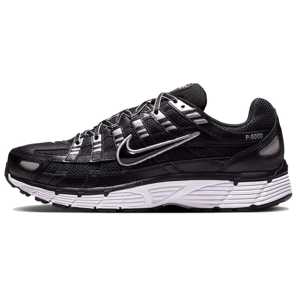 Nike P-6000 Черные Металлические Серебристые Унисекс Кроссовки Белые CD6404-026 42.5
