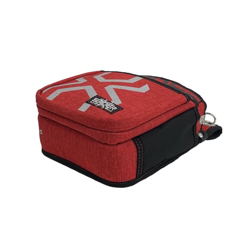 SK11 SPIDER 3-Drawer Waist Pouch, SPD-RD-7, Red, Large Eyelets and D-Rings for Easy Attachment of Drop Protection Cords, 200mm Wide x 270mm High x 100