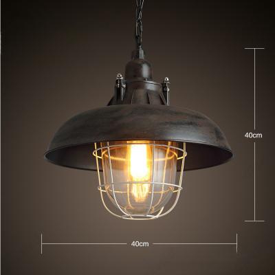 Creative Retro Simple LED American Wrought Iron Pot Chandelier Hotel Bar Restaurant Coffee Shop Decorative Lighting.