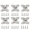 30pcs Zinc Alloy Butterfly Corner Brackets Wood Board Angle Connectors Removable Support Connectors with Screws