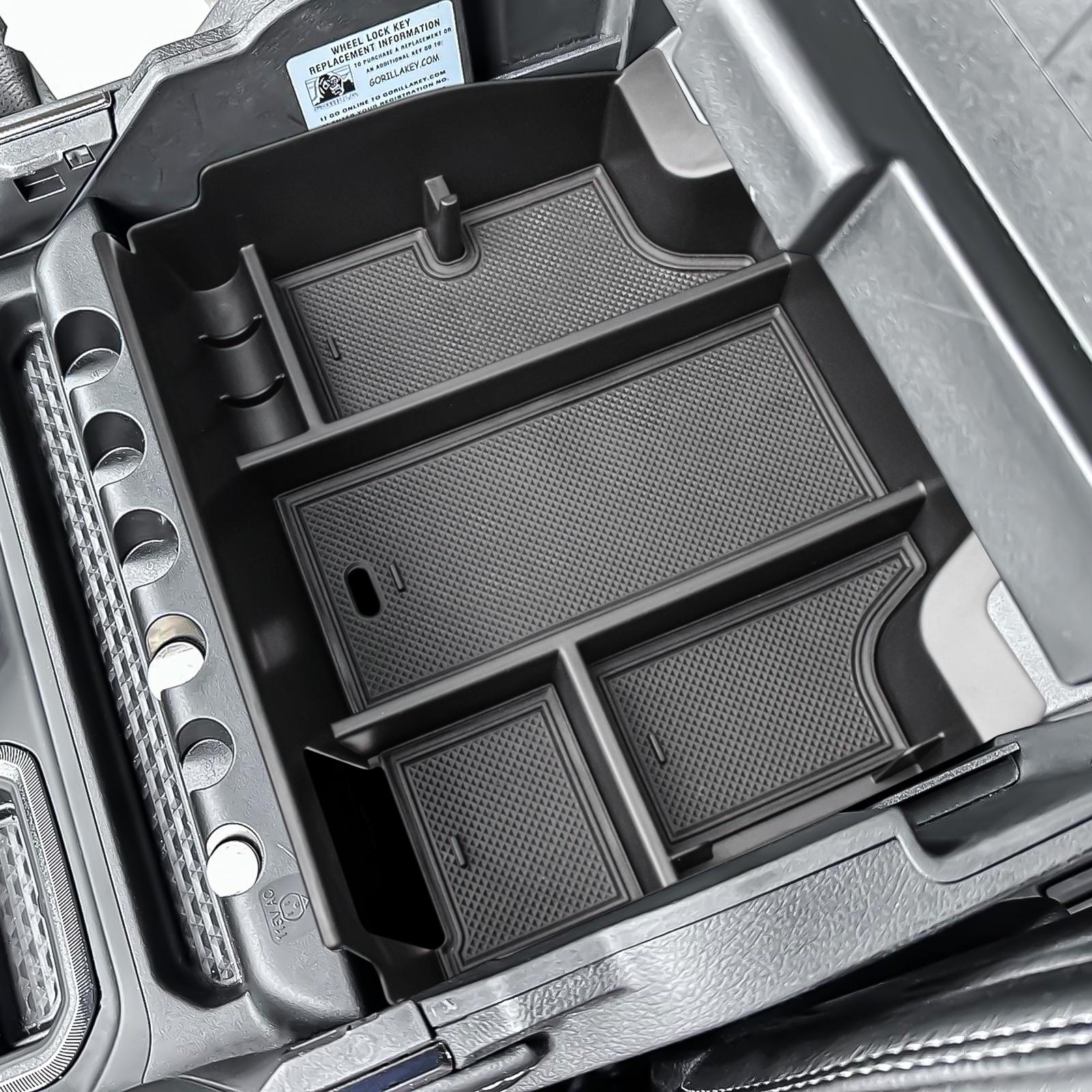 Center Console for 2025 Dodge RAM TRX 1500 2025 2025 2010-2025 Armrest Storage Organizer Car Storage Box Coin Interior Tray Box nero