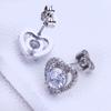 KNIKOO Stud Earrings For Women Cubic Zirconia Fashion Heart Earrings Jewelry For Wedding Party Gifts