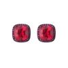 Jewelry Copper Bottom Gold-Plated Simulation Red Corundum Black Gold Personalized Set 13 * 18-12 * 16