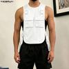 INCERUN Men Summer Sleeveless Big Cutout Casual Loose Tank Tops Outdoor Waistcoats