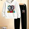 New autumn/winter 2-piece tracksuit set: hooded sweatshirt + long pants, featuring a Halloween-themed SIX SEVEN 67 print.