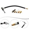 Bike Pump Extension Tube Bike Pump Valve Adapter Portable Storage Reinforced Nylon Wrapped Rubber Hose Flexible Extension Tube