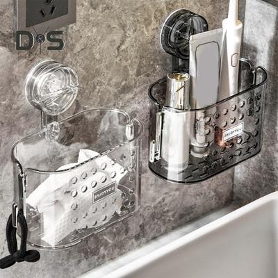 Bathroom Storage Rack Organizer Ventilated Design Waterproof Simple Installation No Drilling Needed Shower Caddy Basket with Suction Cup