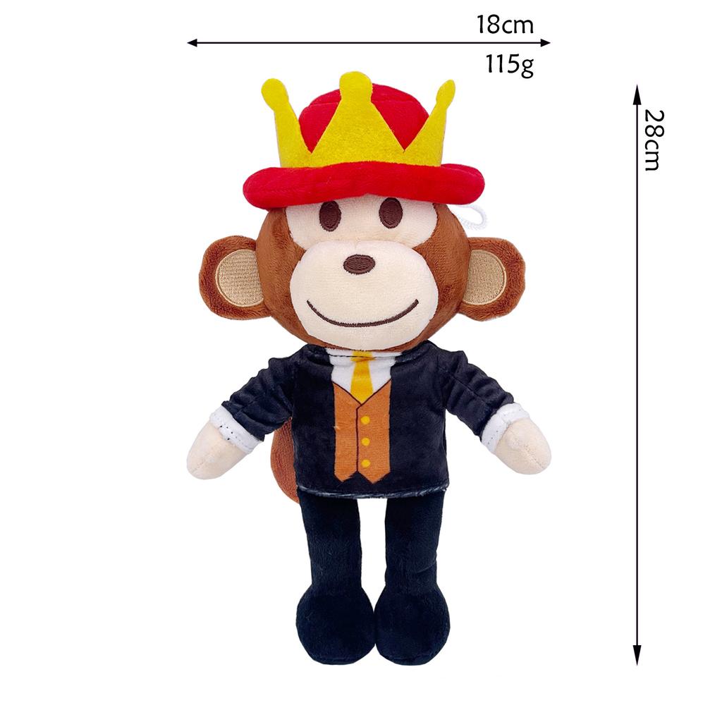 New 99 Nights In The Forest Plush Game Brown Haired Man Black Cothed Elk Deer Stuffed Doll Pillow For Kid Christmas Gifts