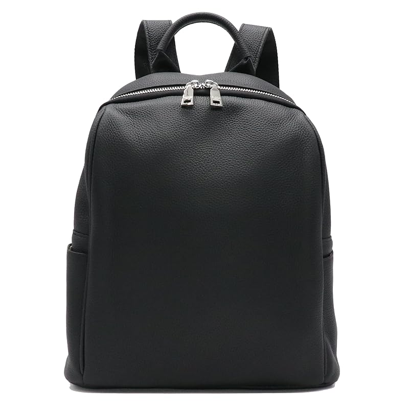 

[Guscio Leather] Cowhide mini backpack ladies lightweight Fashionable fashion italy backpack 181126 (BLACK)