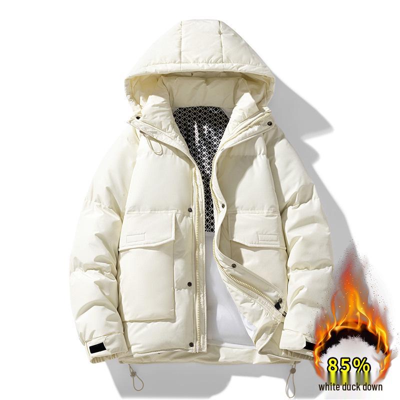 

Trendy Plus Size Men s Hooded Down Jacket: Thick, Loose Fit Winter Outerwear M 100-120 Jin