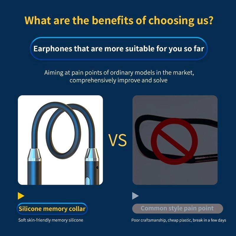 Wasserdichte drahtlose Bluetooth 5.0-Nackenbügel-Ohrhörer Sport Magnetisches Headset Ohrhörer Stereo-Kopfhörer